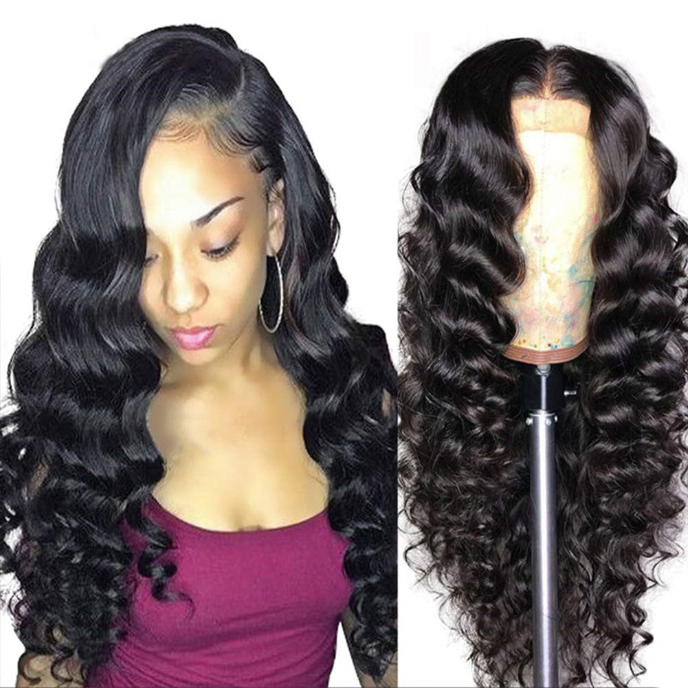 Brazilian 100% Human Hair Wigs Body Wave 4x4 Lace Closure Front Wigs