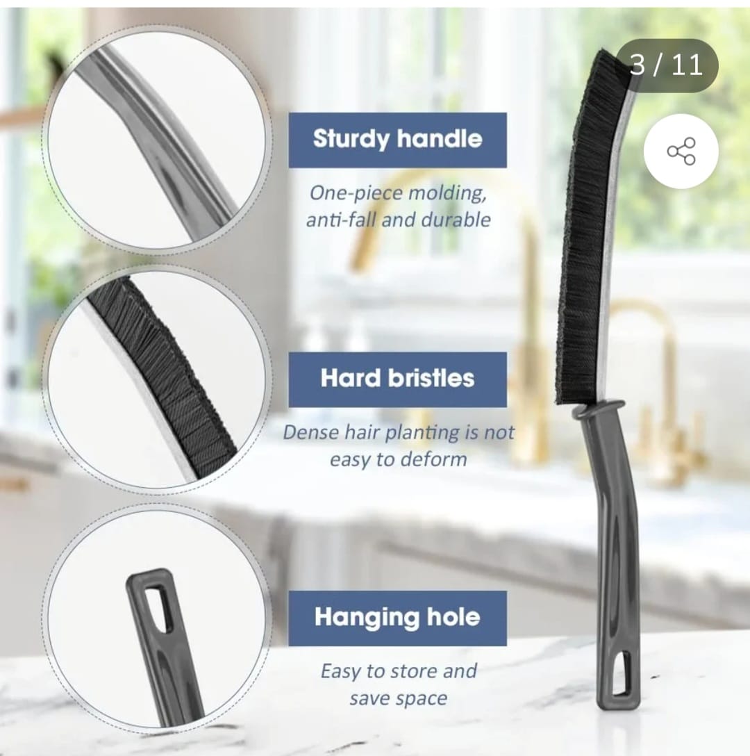 BUY 2 GET 2 FREE) Hard-Bristled Crevice Cleaning Brush